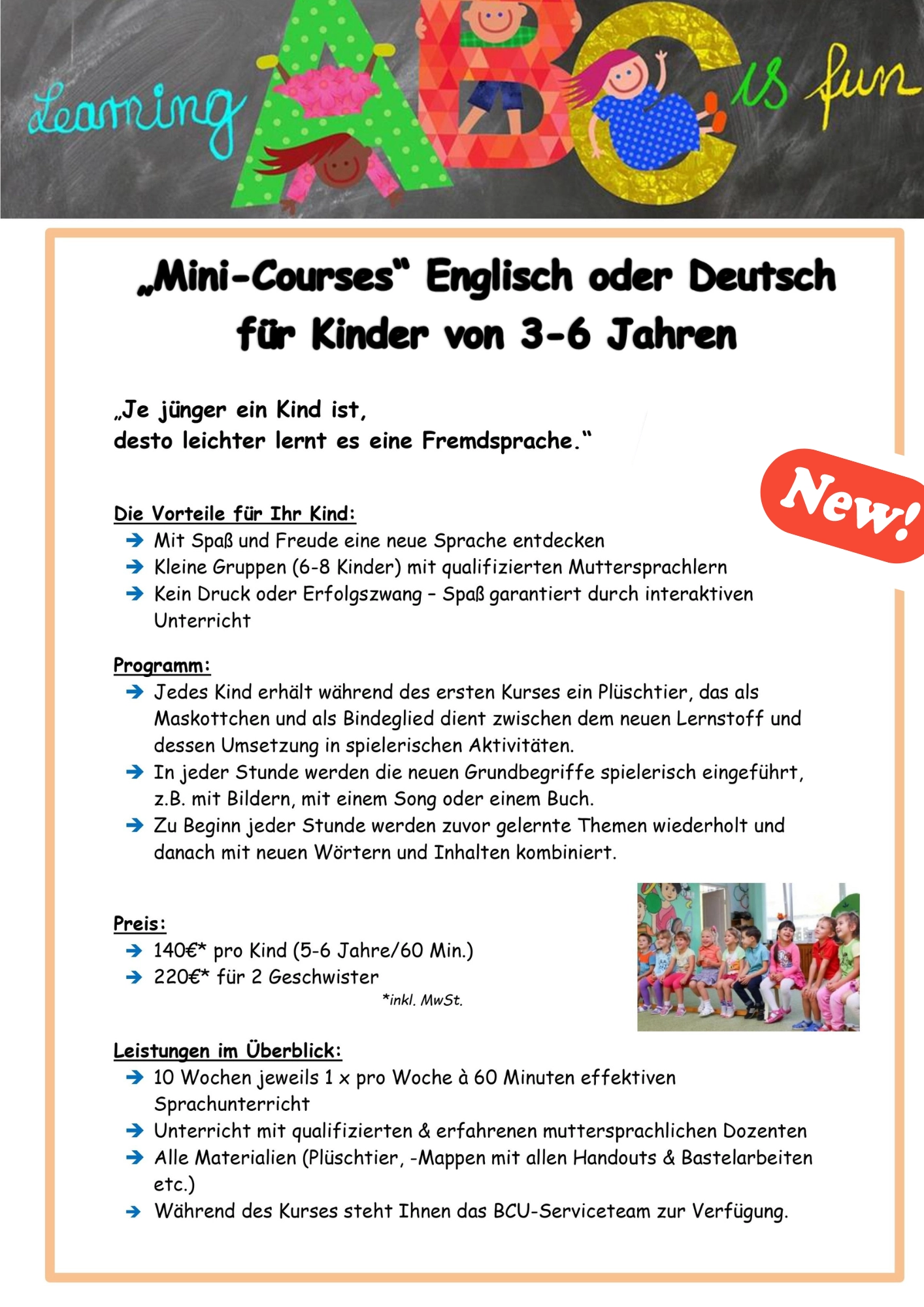 Mini-Course Englisch oder Deutsch